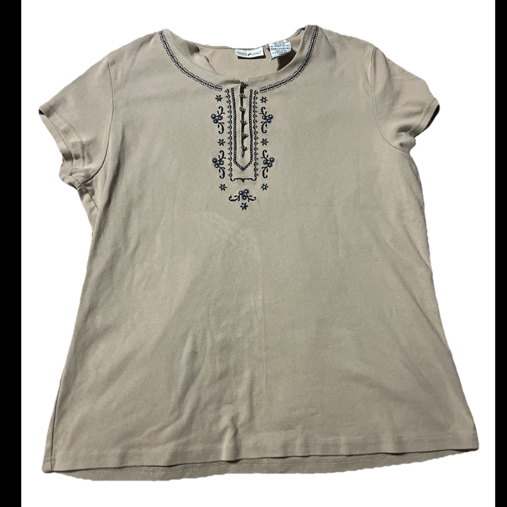 Y2K boho western fairy Cottagecore short sleeve top vintage XL